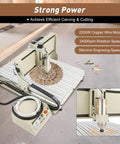 USB CNC 6090 Router Kit With MACH Control, 2.2KW 4 Axis VFD Water Cooled Spindle, control box and handwheel on table