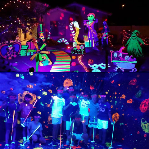 40 Foot LED UV Black Light System With 120 UV LEDs 8 Modes Flexible String Fixtures Fairy Lights With Remote for fluorescent parties