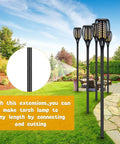 8 Pack Solar Light Stake Replacement Kit With Extension Poles And Joint Connectors For Outdoor Garden Backyard Twelve Inch Tall Stakes And One Inch Diameter Poles For Easy Install shown in garden setting