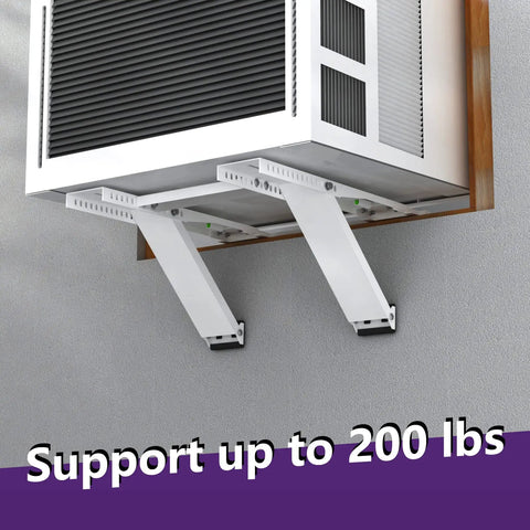 No Drill Window Air Conditioner Bracket For 12,000 To 24,000 BTU Units, supports up to 200 lbs, mounted under AC unit