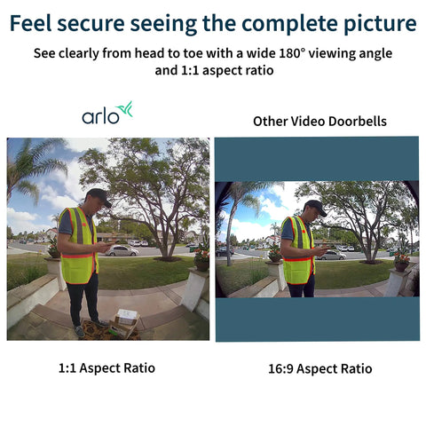 Hardwired Video Doorbell With HD Video And 180 Degree Field Of View Night Vision Two Way Audio Front Door Security Cam Easy Install Using Your Existing 16 to 24 Volt Chime Wiring Black AVD1001B
