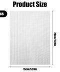 Five Piece Stainless Steel Welding Mesh Reinforcement Screen Set For Thermoplastic Repairs And Plastic Welding Kits size diagram