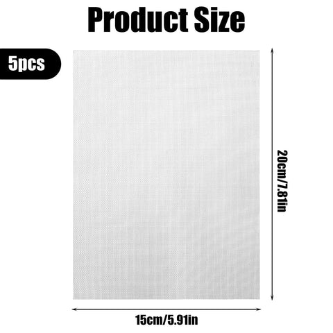 Five Piece Stainless Steel Welding Mesh Reinforcement Screen Set For Thermoplastic Repairs And Plastic Welding Kits size diagram