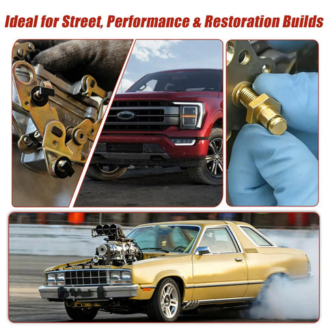 20-37 Carburetor Throttle Cable Stud Kit Universal 7/32 Inch Studs For 4150 4160 Series Carburetors 2 Pack Ready To Roll Ideal For Transmission Kickdown Cables And Detent Alignment Durable Metal Construction installed on carburetor linkage