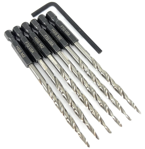 Replacement Tapered Countersink Drill Bit Set Six Piece Number Ten Three Sixteenth Inch Pins Included For Home Improvement Projects And General Drill Bit Replacement Needs