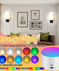 Battery Operated Wall Sconce Two Pack With White Fabric Shade, Not Hardwired, Dimmable, Remote Control, in living room decor