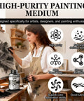 Artist using 150ml Charcoal Powder for Drawing Graphite Powder Charcoal Drawing Supplies high purity and fine texture