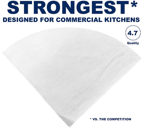 100 Pack 10 Inch Deep Fryer Filter Cones For Commercial Kitchens Pro Grade Oil Filtration Great For Restaurants Cafes Food Trucks