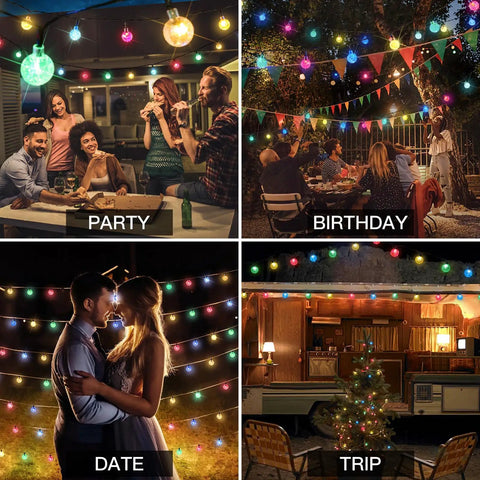 Outdoor Solar String Lights 2 Pack 100 LED Flower Shaped Lights With 8 Modes IP67 Waterproof For Patio Garden Fence Bush Christmas Tree Decor Solar Powered Easy Setup