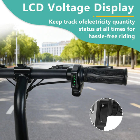36V E Bike Throttle Grip Replacement With LCD Display And Cruise Control, Plug And Play Direct Fit For Jetson Bolt Pro Atlas Haze, DYU D3F D2F C3 C4 And Ancheer Electric Bikes And Scooters