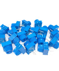 Trim Potentiometer Kit With Blue Knobs 20 Pieces 1K 10K 50K 100K Ohm Breadboard Friendly Rotary Potentiometers For Electronics Projects DIY