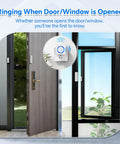 Wireless Door Chime Sensor Alarm When Door Opens For Easy Home Safety Ideal Toddler Barrier And Dementia Care Reminder No Wiring Needed Quick Setup No Fuss Loud Alert For Catching Every Open Door Peaceful Home; door and window sensor installed