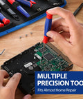 Solid 33 Piece Precision Repair Tool Kit With Screwdrivers Pliers Tweezers Utility Knife Blades For Phones Laptops Consoles No Sweat Repairs Hella Versatile Everyday Carry Gear, using a screwdriver on a hard drive.