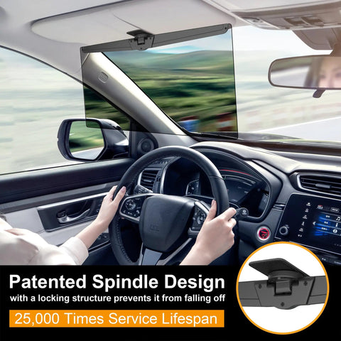 Polarized Sun Visor Extender For Cars With UV400 Blocker And Adjustable Clip On Design Universal Car Visor Extension installed