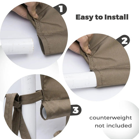 Installation process of Canopy Replacement For 17x6.8 Ft Outdoor Pergola Gazebo Shade Cover Waterproof Top Khaki