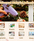 Crystal Clear Hot Glue Sticks 8 Inch By 0.43 Inch 30 Pack For Hot Glue Gun crafting on Christmas ornament with material icons