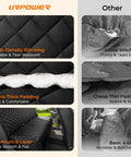 Comparison of Dog Car Seat Cover For Back Seat Waterproof Non Slip Scratchproof Pet Seat Protector details with high-density stitching.