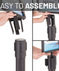 Easy assembly of Sign Holder With Plexiglass Covers For Stanchions Compatible With Chain Boss And Sentry Posts Holds 8 By 11 Inch Signage