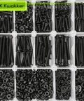 M3 Screw Kit Set With 2540 Pieces Packed With Socket Head And Flat Head M3 Screws From 4mm To 35mm, Zinc Plated Nuts Bolts Washers
