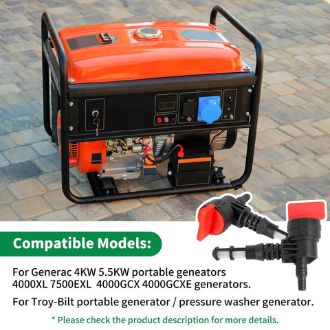Fuel Shut Off Valve Kit For Briggs And Stratton Craftsman Generators with grommet clamps near orange portable generator.