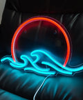 Sunrise And Waves Neon Light LED Sign For Bedroom Wall Decor Anime Inspired Ukiyo E Style Neon Sign With Soft Ambient Glow