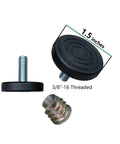 Heavy Duty Screw In Furniture Levelers Feet 4 Pack With 3/8-16 Threaded Bolts For Tables And Chairs, 1.5 Inch Base