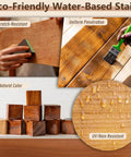 Eco-Friendly Water Base Wood Stain for Furniture Cabinets and Doors, showcasing scratch-resistant finish and natural color.