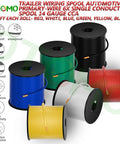 Color Coded 14 Gauge CCA Automotive Primary Wire Set, 6 Rolls Of 100Ft Each, PVC Jacket, Multiple Colors
