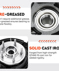 Pre-greased and solid cast iron components of Rear Right Steering Knuckle And Wheel Bearing Hub Assembly For Explorer And Mountaineer 2002 2005 Passenger Side 5 Lug Without Traction Control Replacement Part LK002 698012