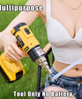Person holding Cordless Heat Gun For DeWalt 20V Battery Powered Hot Air Tool With 350W Fast Heating; tool only, no battery included.