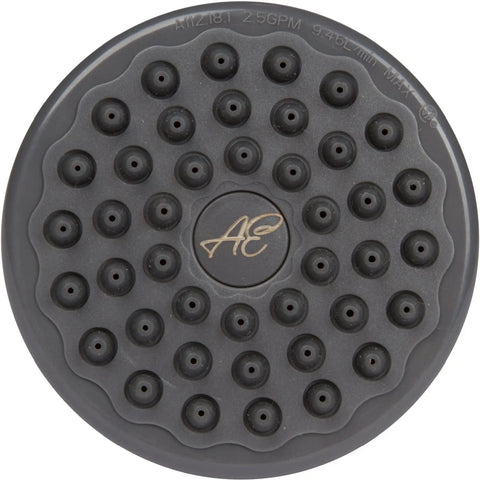 Front view of High Pressure Shower Head with 3 Inch Face, Anti Clog Nozzles, Brushed Nickel, ideal for low water pressure areas.