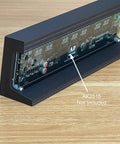 Top Shelf Angled Stand For AK2515 Audio Spectrum Analyzer Custom Display Holder With Quick Port Access showing sturdy black design and components.