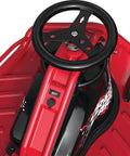 Steering wheel and interior view of 24V Electric Drifting Go Kart With Drift Bar For Dialed Drifts And Variable Speed Up To 12 MPH