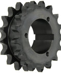 No Bull Heavy Duty Steel Roller Chain Sprocket With Split Taper Bushing Crafted For 80 Pitch Ansi Drives 17 precision teeth