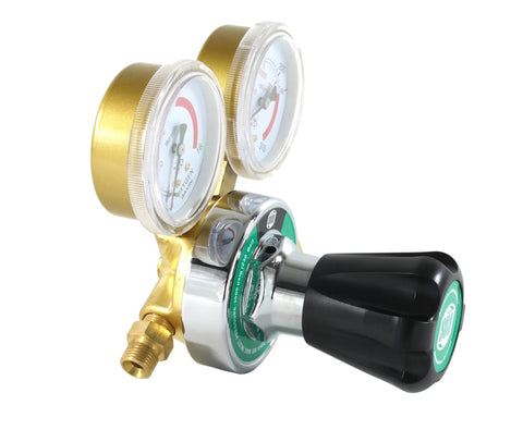 Heavy Duty Oxygen Regulator For Welding Gases With Forged Brass Body Chrome Bonnet UV Resistant Knob CGA 540 Inlet 25HX Series