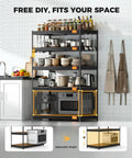Beefy 4000 Lbs Five Tier Metal Garage Shelving Unit With 72 Inch High, 48 Inch Wide, 24 Inch Deep, Matte Black Powder Coat Finish, Heavy Duty Steel Storage Rack Built To Last In Tough Garage. Kitchen storage rack with adjustable shelves holding cookware and appliances