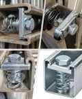 50 Piece 3/8-16 Spring Nut And Bolt Kit For Strut Channel Systems electrogalvanized installed in strut channels