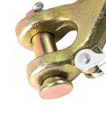 Close-up of 2 Pack Beefy Half Inch Clevis Slip Hooks With Safety Latch Heavy Duty Grade 70 Forged Steel For Trailer Haulers And Wrecker Trucks