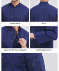 Mens Long Sleeve Chef Coat Breathable Kitchen Cooking Uniform With Smart Pockets And Easy Collar Built Damn Tough For The Line To Whip Up Meals In Style Durable Workwear No Fuss Culinary Gear That Slays All Day Long with round neck and easy snap closure.