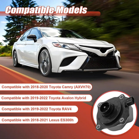 Heavy Duty Coolant Electric Water Pump For Toyota Camry 2018 2022 Engine Cooling Upgrade shown with compatible car models.