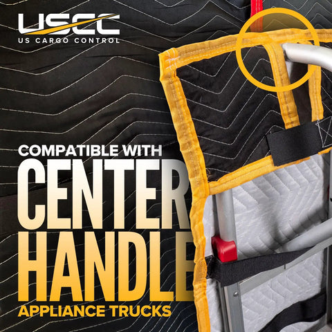 Heavy Duty Quilted Hand Truck Covers 12 Pack, 50 X 16 Inch Padded Dolly Pads With Grip Tight Hook Straps, Tough Cotton Blend Moving Blankets Make Warehouse Hauls A Cinch