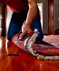 Applying Rug Anchors Four Strip Pairs Hold Down Rug Corners And Edges With Stretch Release Adhesive For Carpet Grips on wood floor