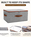 Top Shelf Washable Fabric Storage Bins With Zippered Lids And Sturdy Faux Handles Houndstooth Pattern, structured support box.