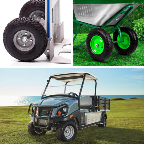 Rolling bins, lawn wagon, and utility vehicle with Two Piece Spring Steel Push On Pushnut Cap Stud Half Inch Axle Fastener With Zinc Mechanical Finish For Rolling Bins Lawn Wagons And Hand Trucks No Drill Needed Cotter Pin Alternative visible