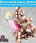 Chemical Resistant 24 Oz Spray Bottles 10 Pack Heavy Duty Trigger Sprayer With Adjustable Nozzle Leak Proof Design, pink bottle breaking bricks.