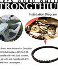 669-18-30 CVT Drive Belt For GY6 49cc 50cc 139QMB Short Case Scooters Mopeds with installation diagram