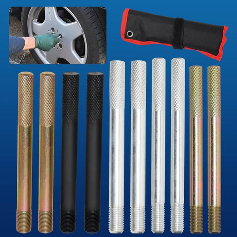 10 Piece Wheel Alignment Pin Set Heavy Duty Steel Alloy Wheel Hanger Guide Tool For Pros Universal Fit With M14x1.25 M14x1.5 M12x1.25 M12x1.5 And M15x1.25 Threads Keeps Wheels Steady While You Loosen Lug Bolts