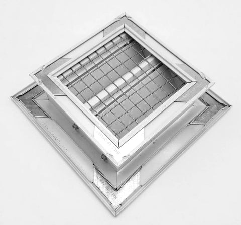 12x12 Inch Aluminum Exterior Gable Louver Vent for Walls and Crawlspace, weatherproof air grille with screen mesh, white finish