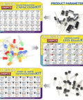 DIY Electronics Component Kit For Pro Projects 1910 Pcs Of Resistors Electrolytic Capacitors Schottky Diodes LEDs Transistors