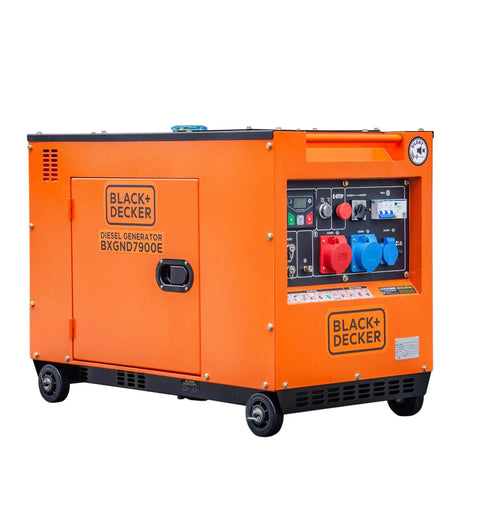Heavy Duty Diesel Portable Generator Delivers Solid 6500 Watts Peak Output For Reliable Home Backup Camping RV Road Trips And Job Sites Go Hard No Sweat, compact orange model.